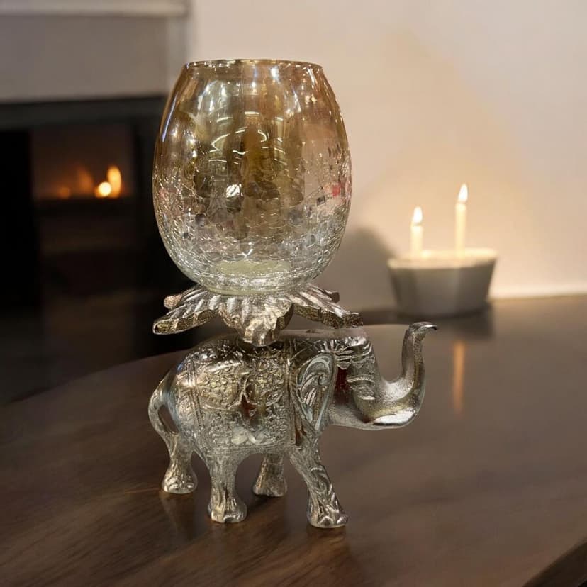 Elephant Glass Votive