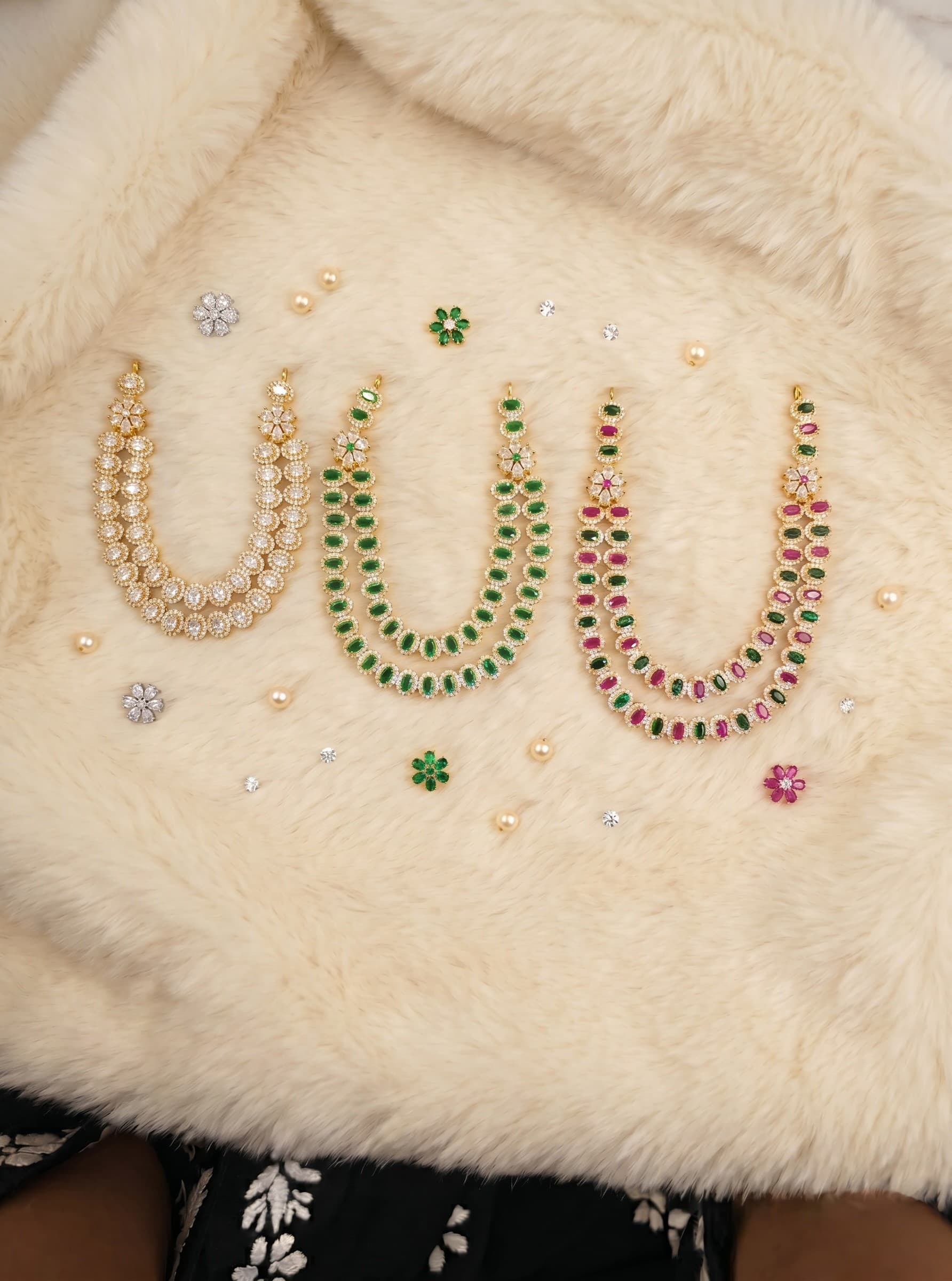 The Royal U-Arched: Premium American Diamond Deity Haar — image 2
