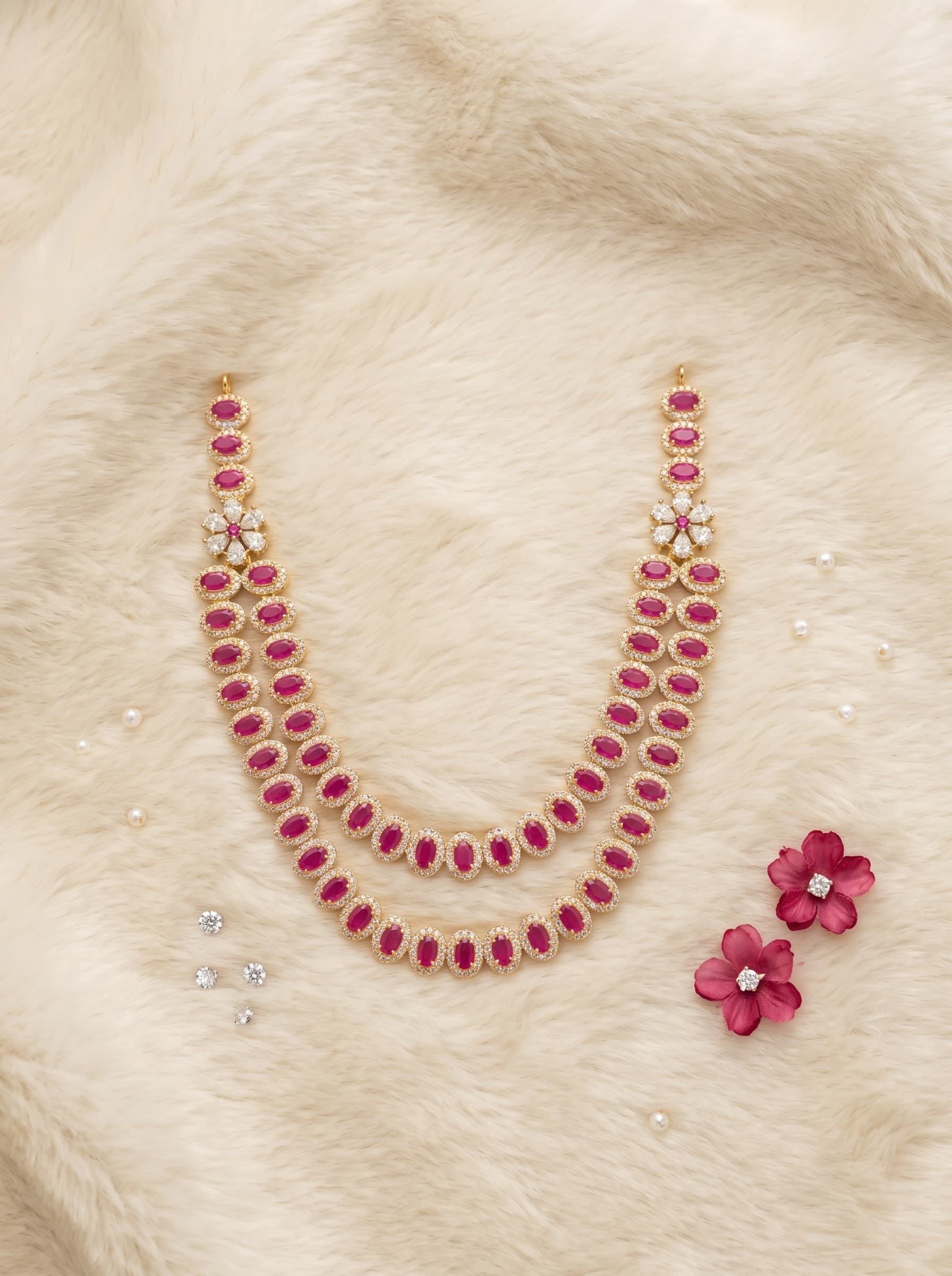 The Royal U-Arched: Premium American Diamond Deity Haar — image 1