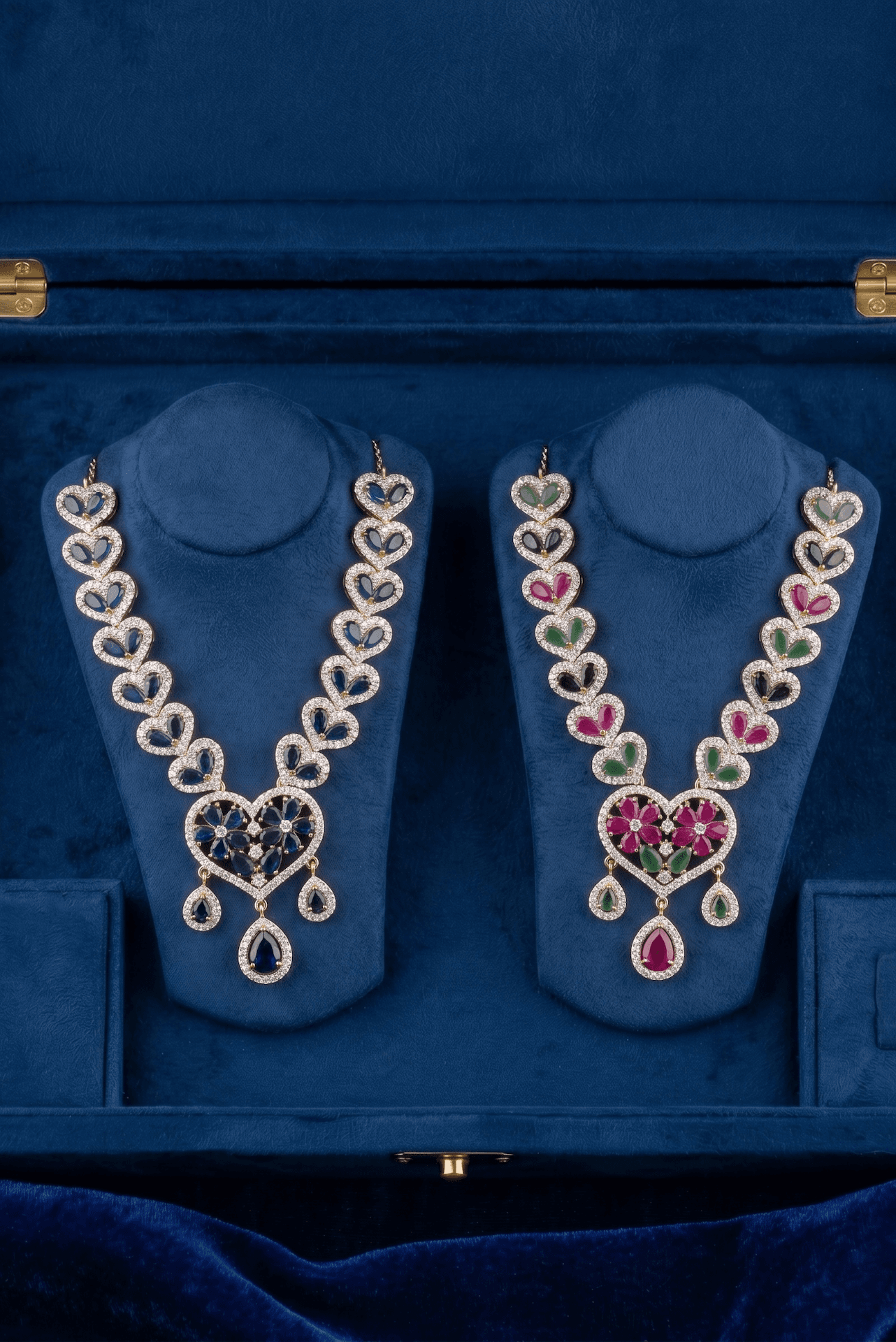 Divine Majesty American Diamond Heart-Shaped Garland Necklace — image 1