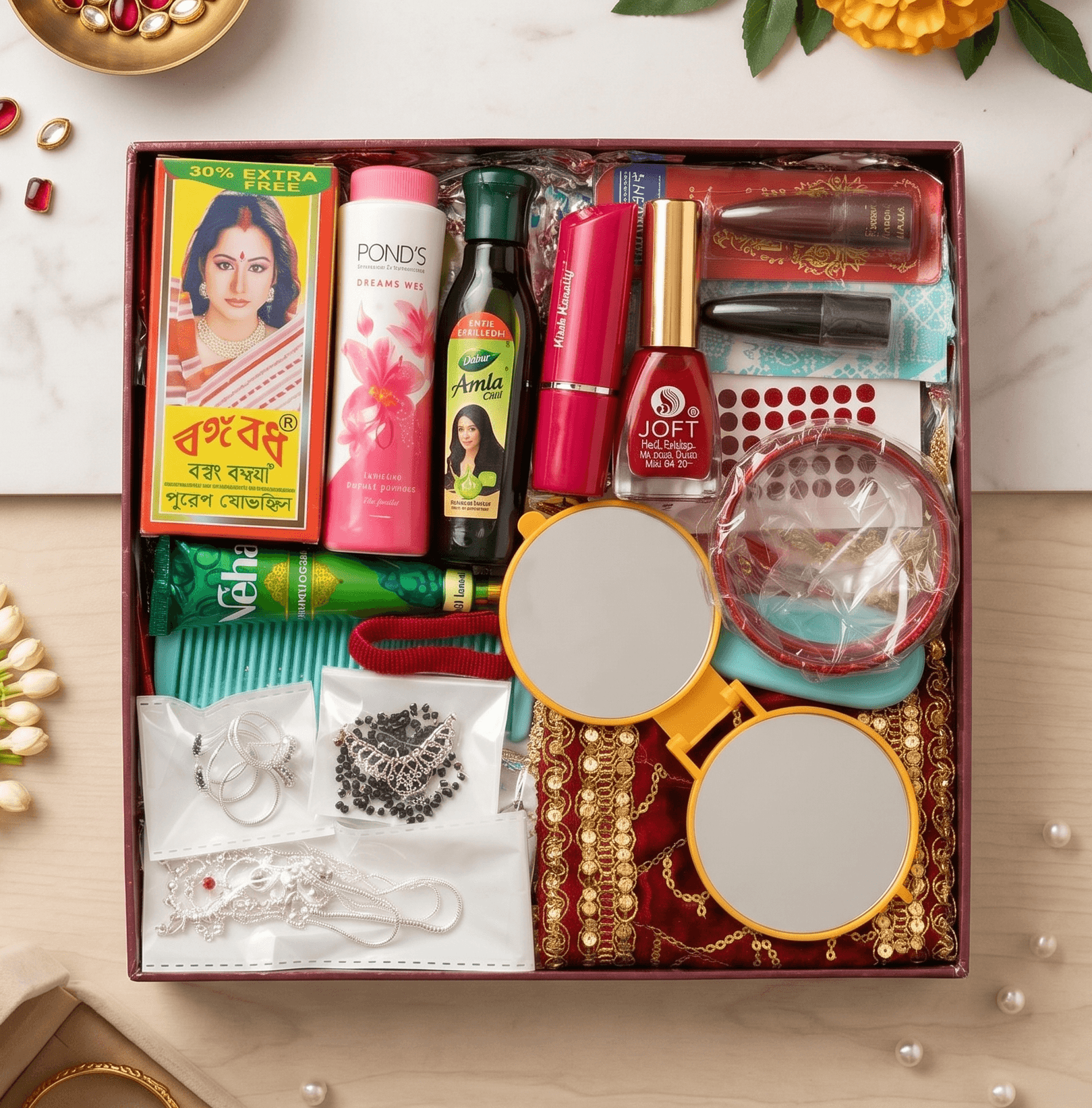 Complete 16-Item Traditional Solah Shringar Gift Box Set for Pooja, Vrat & Festivals — image 1
